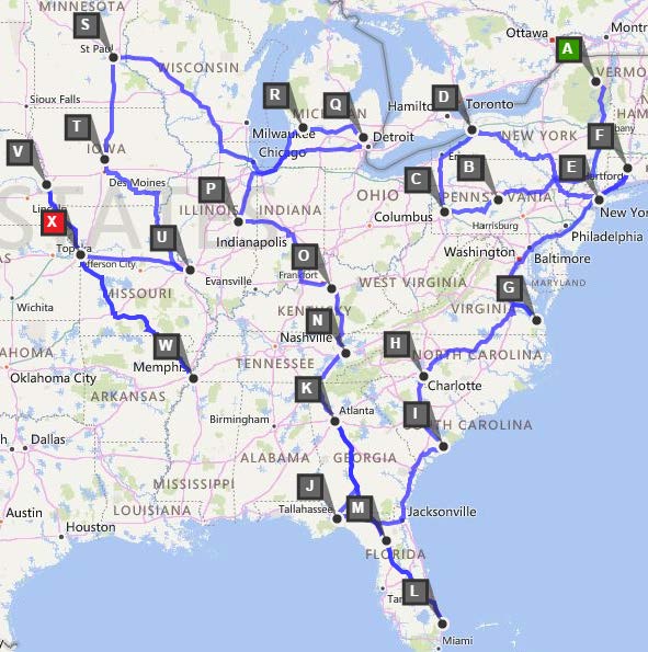 96 first leg routing